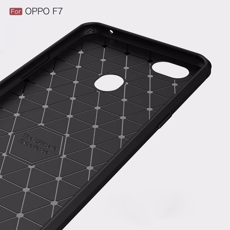 Hot Sell Carbon Fiber Tpu case for OPPO F7 Soft CF Cover