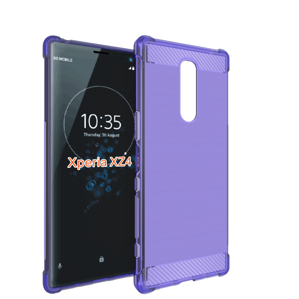 newstyle Carbon Fiber Cover soft Tpu Brushed case For SONY Xperia XZ4