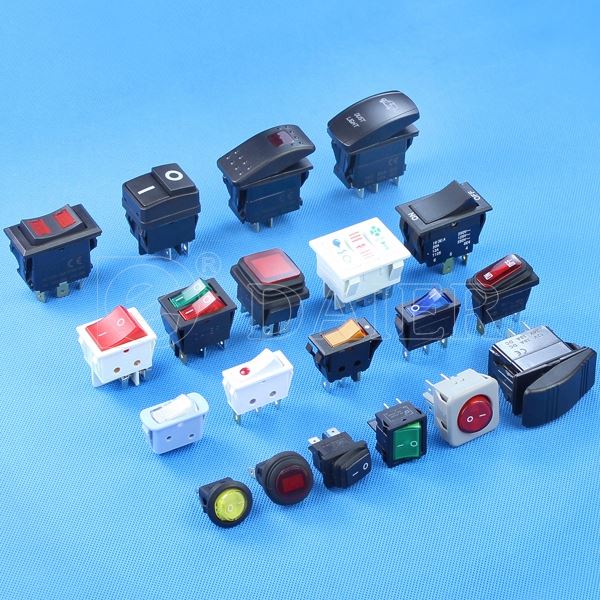 Plastic SPST 3PIN T85 KCD Rocker Switch ON OFF With 220V Light