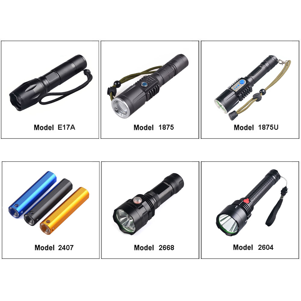 Waterproof Bright 3W LED 18650 battery Rechargeable Zoom USB Flashlight