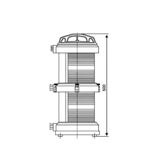 12V navigation signal light for boat indoor lighting double deck masthead lamp CXH3-101P
