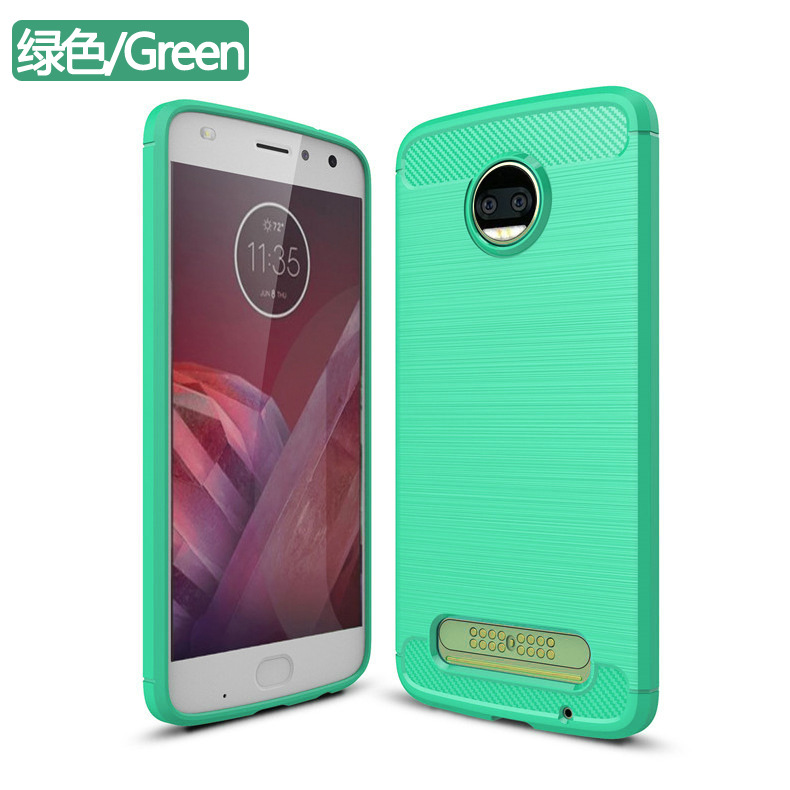 2017 New Arrival Carbon Fiber Tpu case For Moto Z2 Force brushed tpu soft cover For Moto Z2 Force
