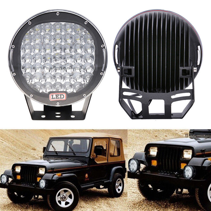 Lens material 9inch spot 378W led driving light for Car truck offroad round spot flood 9inch led work light