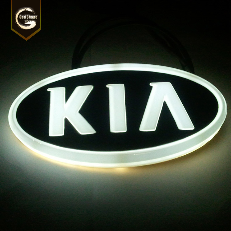 Manufacturer 4D  LED  Car  emblems or logos sticker Logo Auto Emblems  Illuminated Car Logo with names emblems