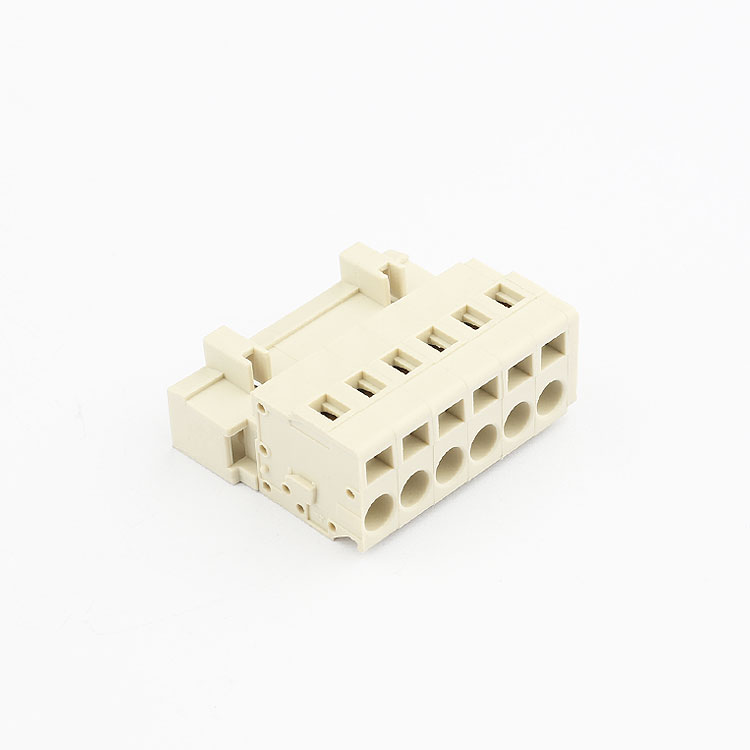 YE 6 pin 16A white terminal block