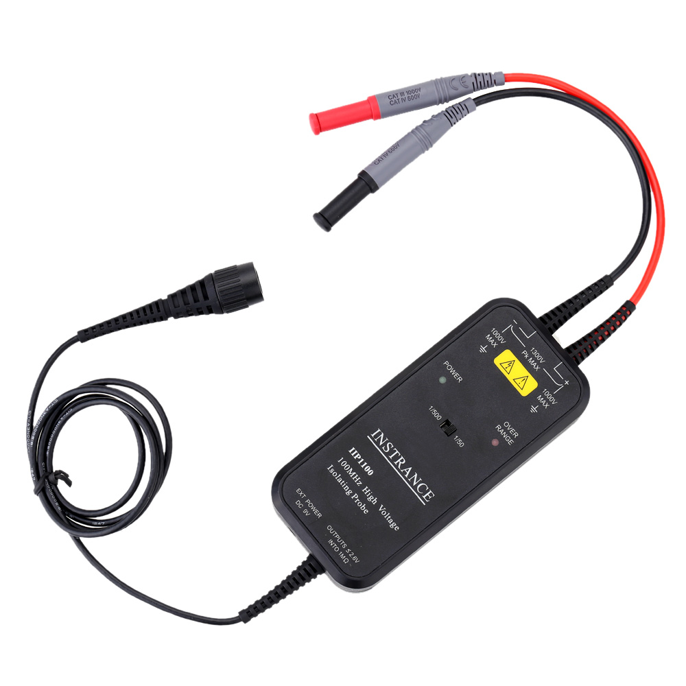 Professional Oscilloscopes Accessories 100MHz High Voltage Differential Isolating Oscilloscope Probe Sonde 1300V 50X / 500X