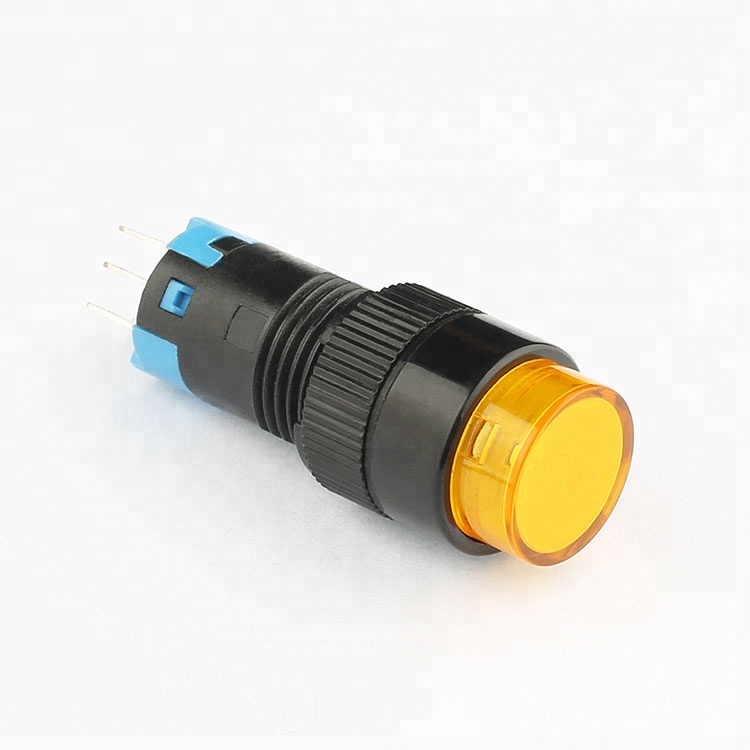 AD12 factory price hot selling 3a 250v self-locking push button switch with 3v led