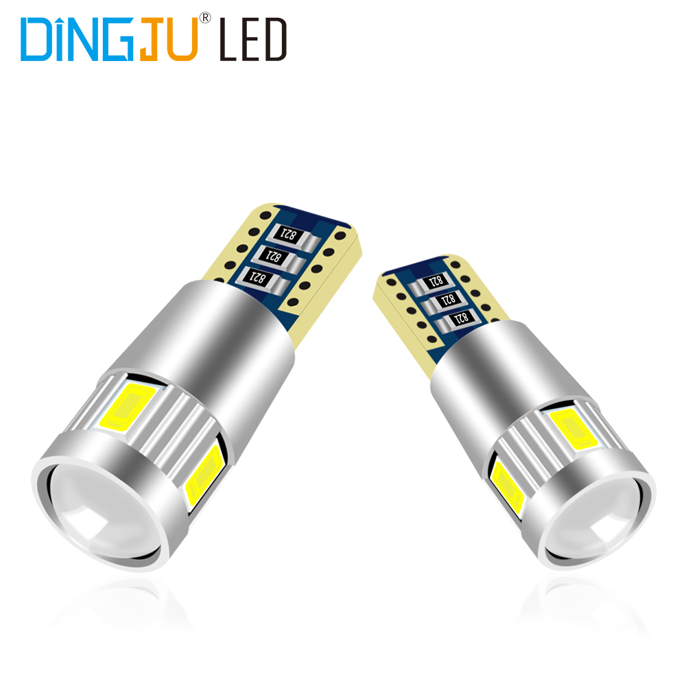 High quality factory car led t10 6smd 5730 auto bulb 12v 0.2A Canbus decoding interior lights reading lamp with reasonable Price