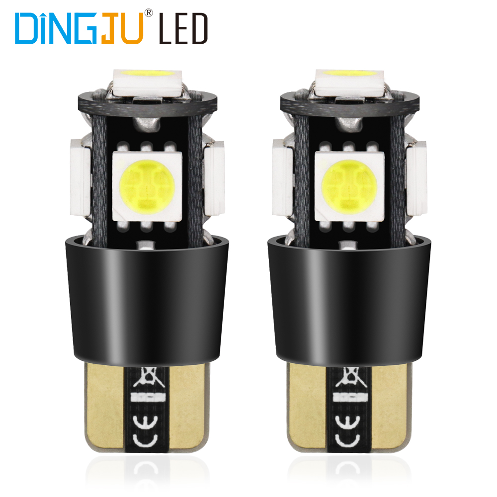 Factory Price Wholesale Led W5w T10 5smd 5050 Decoding Bulb 10-30v 31lm Car Reading Licence Plate Light The Most Competitive