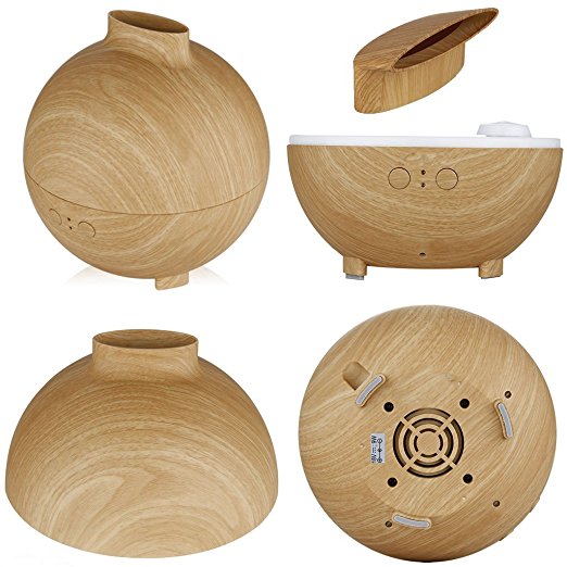 Wholesale 600ml wood grain electric ultrasonic aroma therapy diffuser for Yogo and office