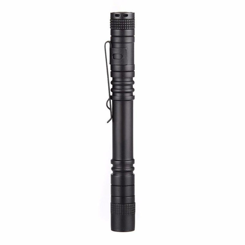 Aluminum Mini Pen Flashlight 3W LED Abrasion Skidproof Penlight Totch with Clip