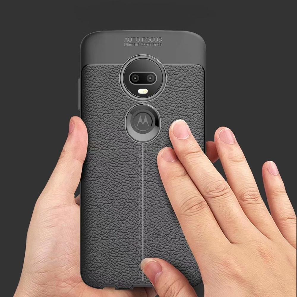 Hot Sell Litchi pattern Soft Tpu case for Motorola moto G7