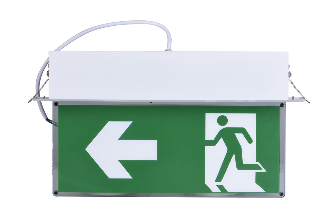 Exit luminaires CE ROHS SAA Auto Test 3W Maintained Fire Warning Signs, Fire Alarm Signs