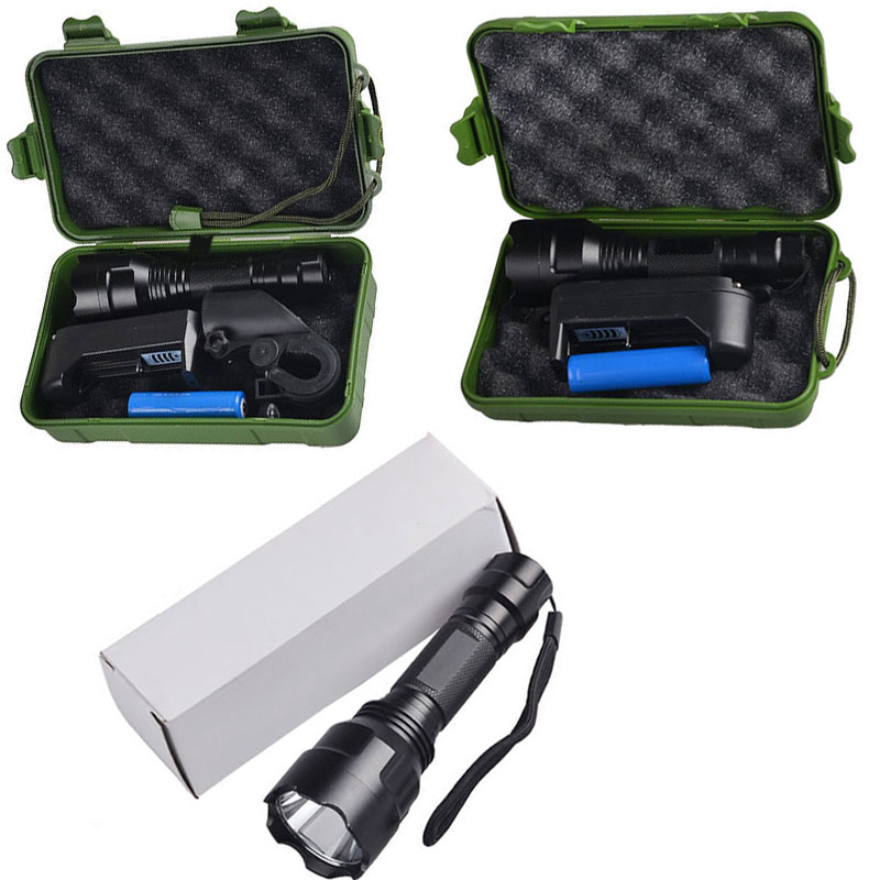 Aluminum Alloy 1000 Lumens 3 Modes C8 XPE Flashlight For Camping