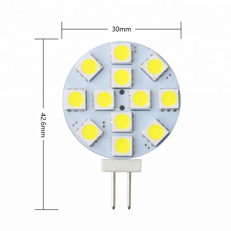 G4 12SMD 5050 3w 6v 12v g4 12 smd color changing led light