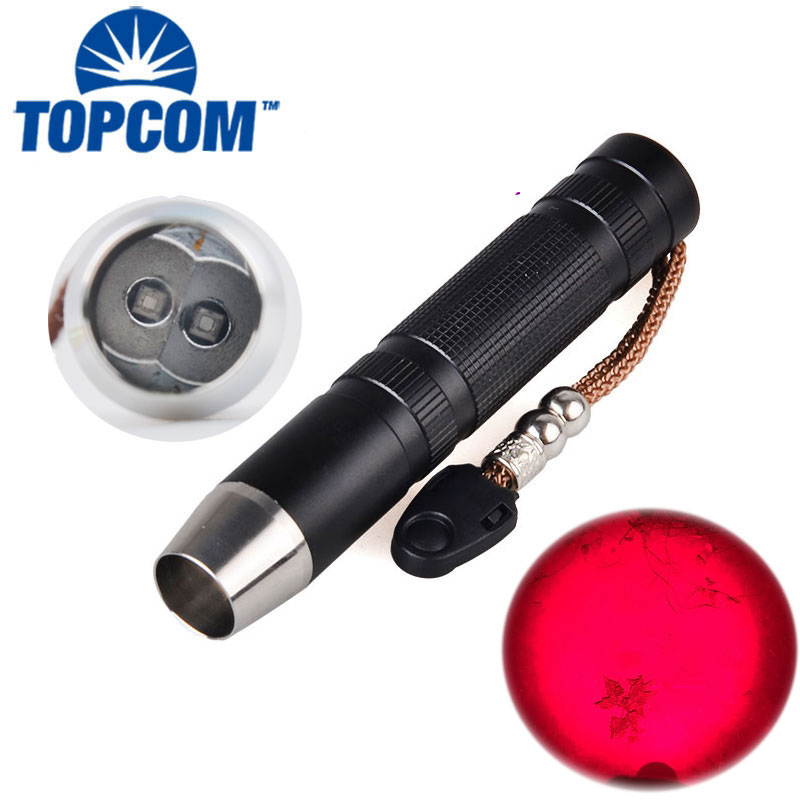 Night Vision Infrared Flashlight High Power Hunting 660nm Red Light + 850nm IR LED Aluminum Alloy Flashlight Professional