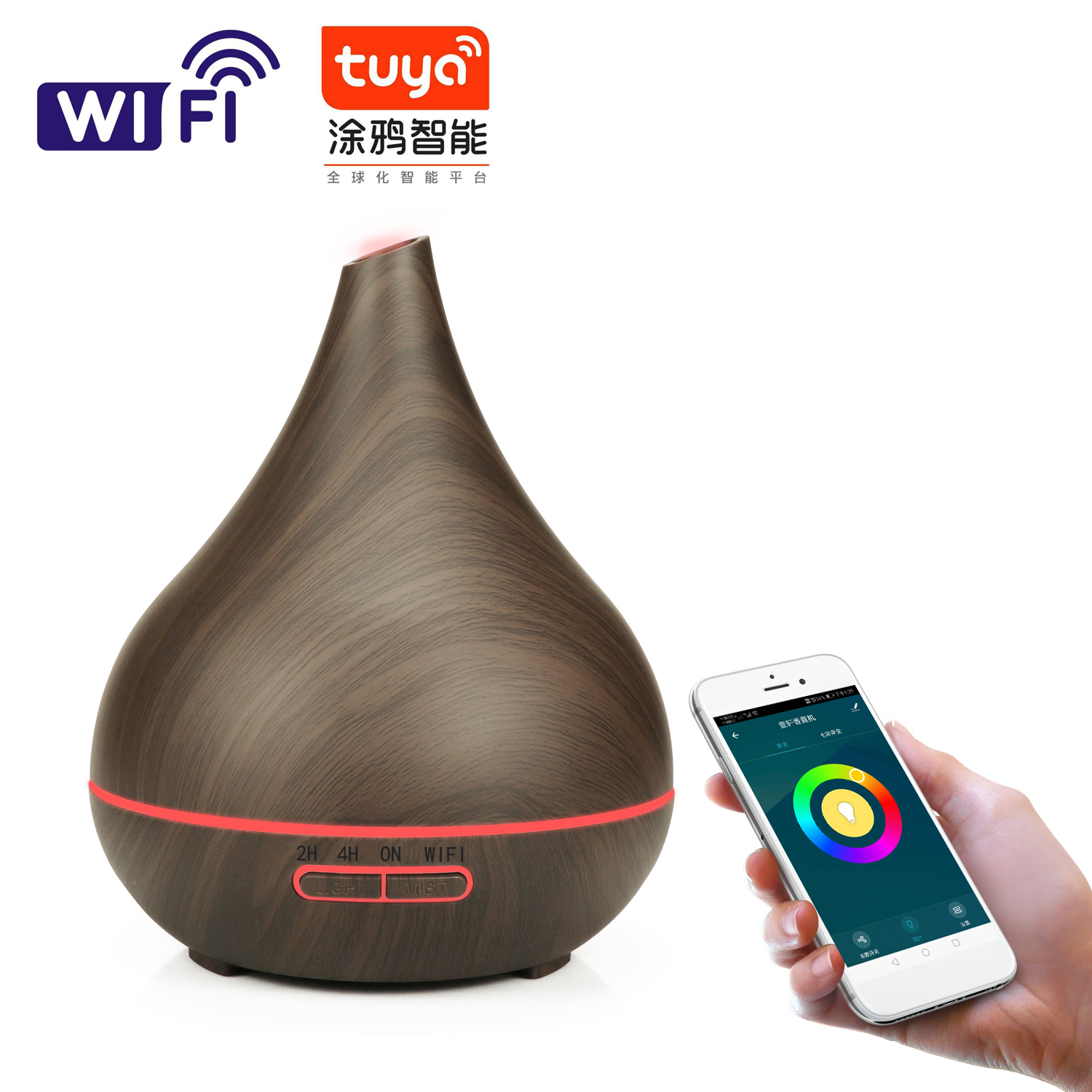 Wifi Essential Oil Diffuser, 400ml Aromatherapy Diffuser for Essential Oils Cool Mist Humidifier