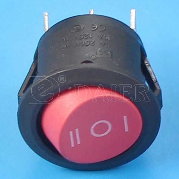 KCD1-5-113 ON-OFF-(ON) 3PIN Round Momentary Taiheng Rocker Switches