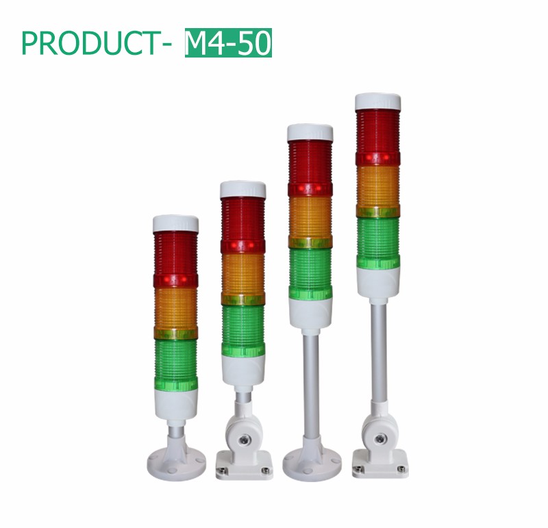 ONN-M4-50 220v 24v 12v 50mm diameter led signal tower light with blinking buzzer 1 tier 2 tiers 3 tiers with logo
