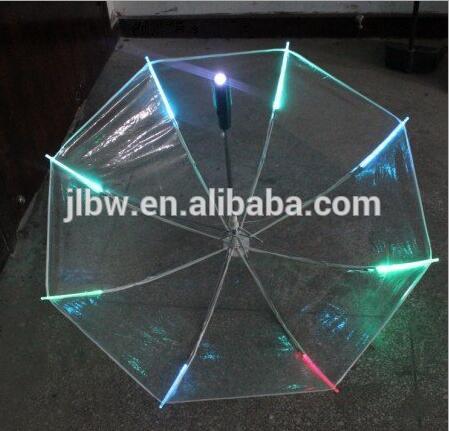 OEM Custom Logo Clear LED Umbrella Glow in the Dark Umbrella