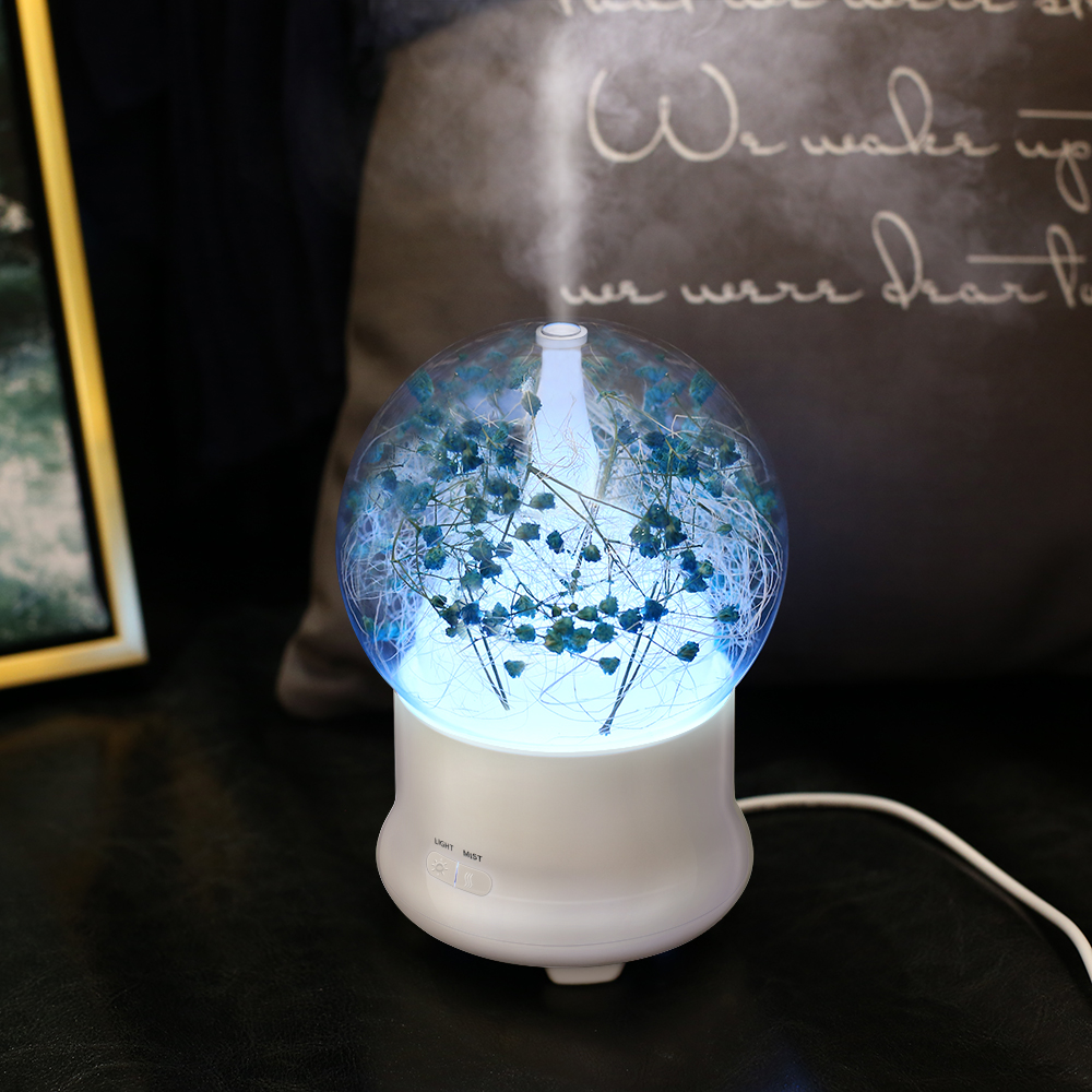 12V1A 100ML Eternal Flower Essential Oil Diffuser Ultrasonic Humidifier