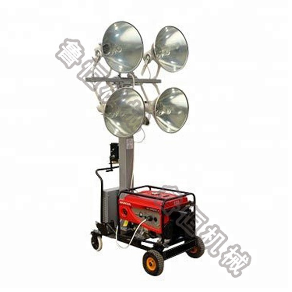 Mobile Telescopic Light Tower With 750w Solar Panels LED Light Tower