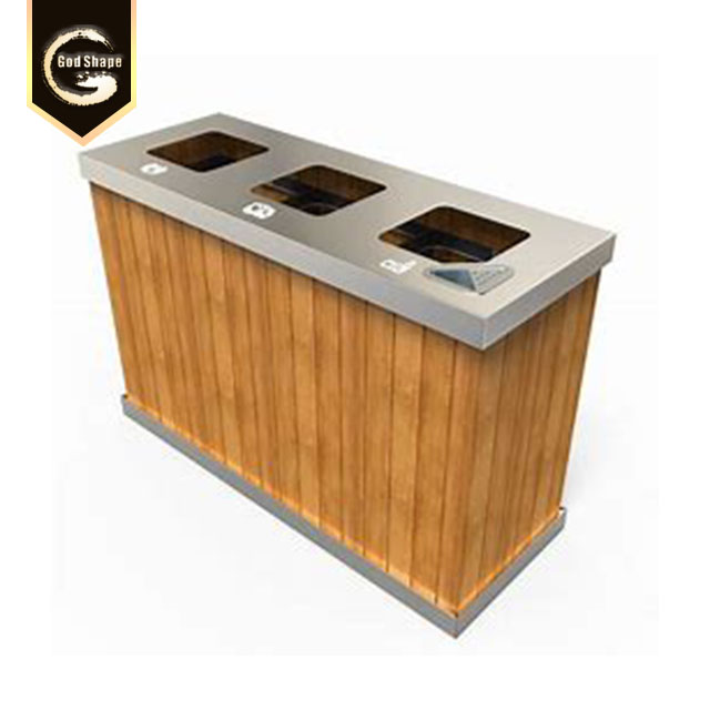 OEM Large Custom High Quality Advertising Recycling Outdoor Stainless Steel Office Garbage Trash Can Waste Bins