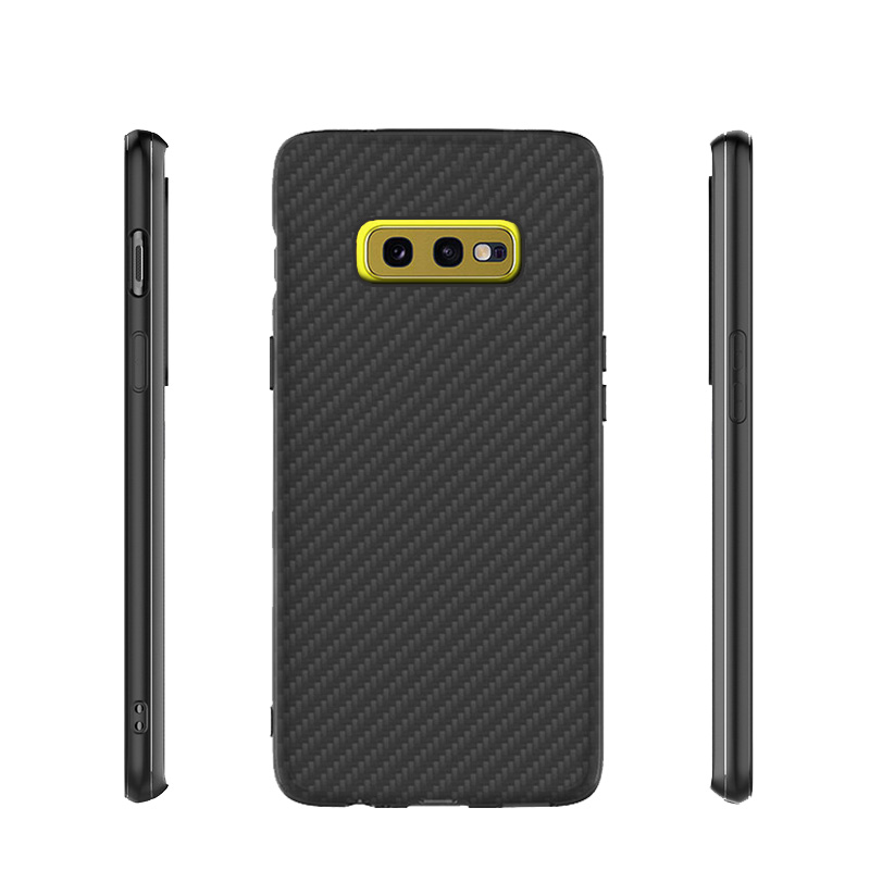 Matte Finish Carbon Fiber Textured Light Thin Shock Absorbing Bumper Skin hard case for Samsung galaxy S10E