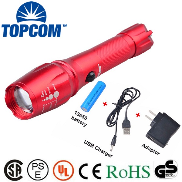 Portable Waterproof G700 10W Zoom USB T6 Powerful USB Flashlight