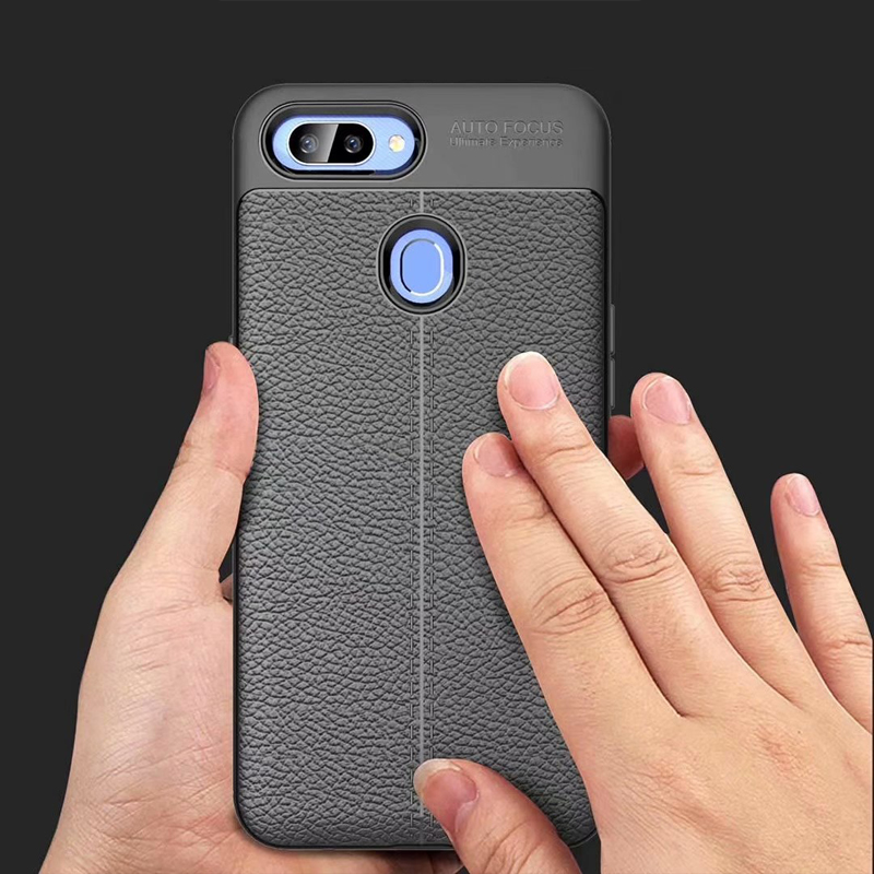 New Design Carbon Fiber Lichee Pattern For OPP O Realme 2 Soft TPU Case