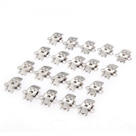 VIVREAL20 Blank Stainless Steel Shoe Clips Findings DIY Craft