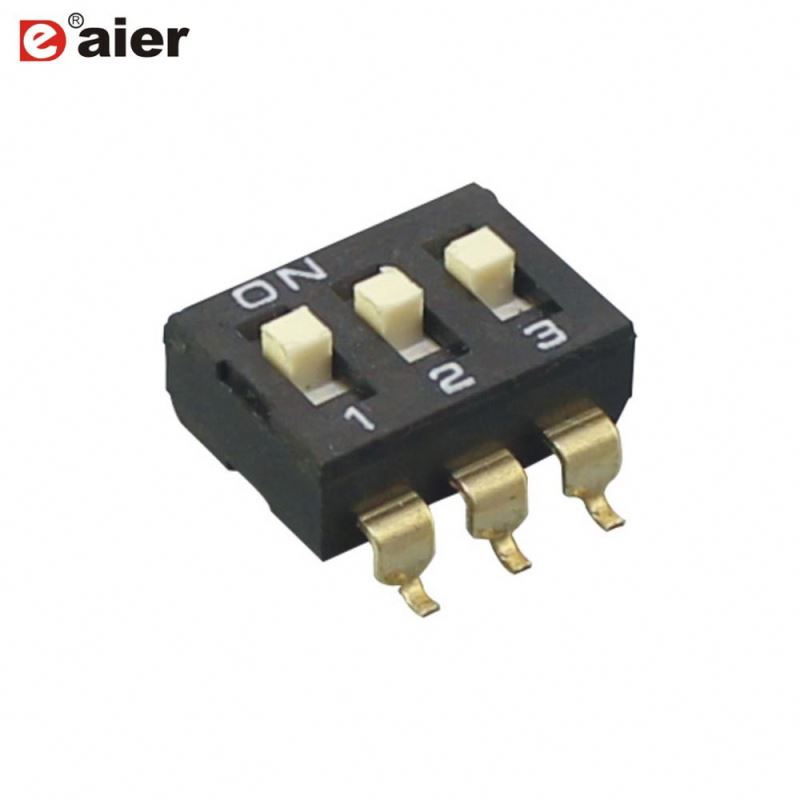 2.54MM Black Remote Dip Switch With Raised Button