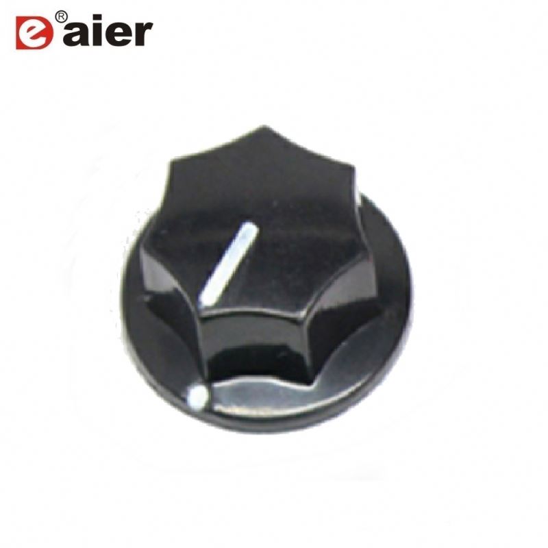 Black Inner 6mm 6.4mm 15x23.8mm Rotary Switch Audio Adjustment Potentiometer Knob Hat Bakelite