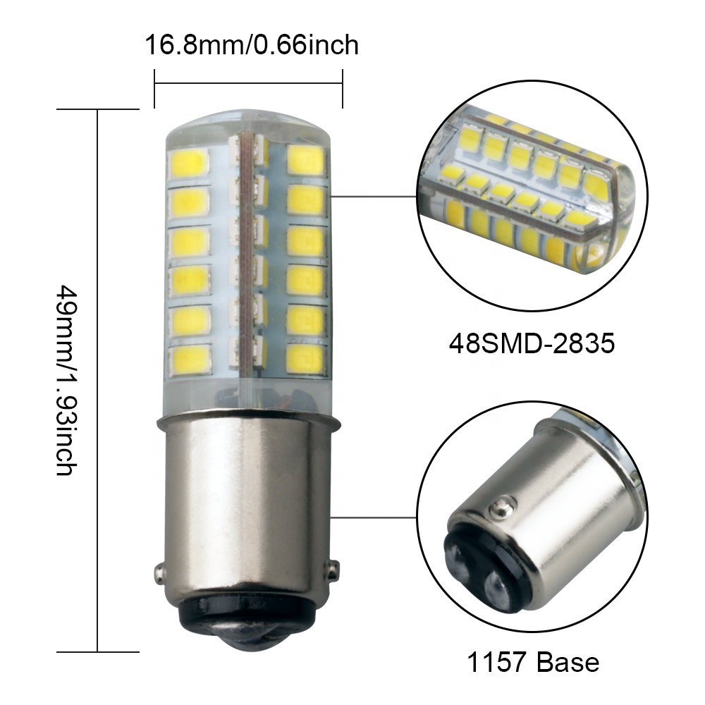 Auto Light B8.5D Lamp 1157 48 Smd 2835 Good Quality High Power Car Bulb