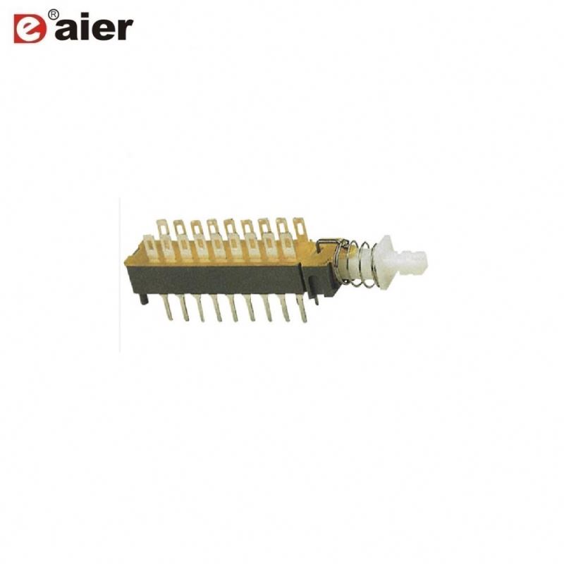 ON-ON 5A 250VAC white 6PDT push switch