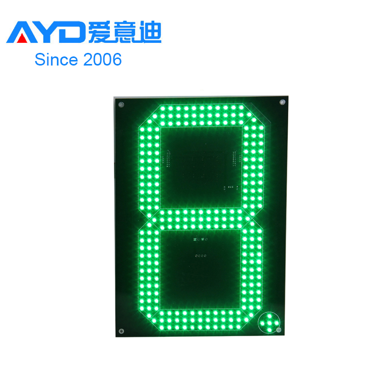 20 Inch 7 Segment LED Gas Price Signs with IP65 Waterproof Cabinet, 4 Digit LED Display for Gas Station Advertising