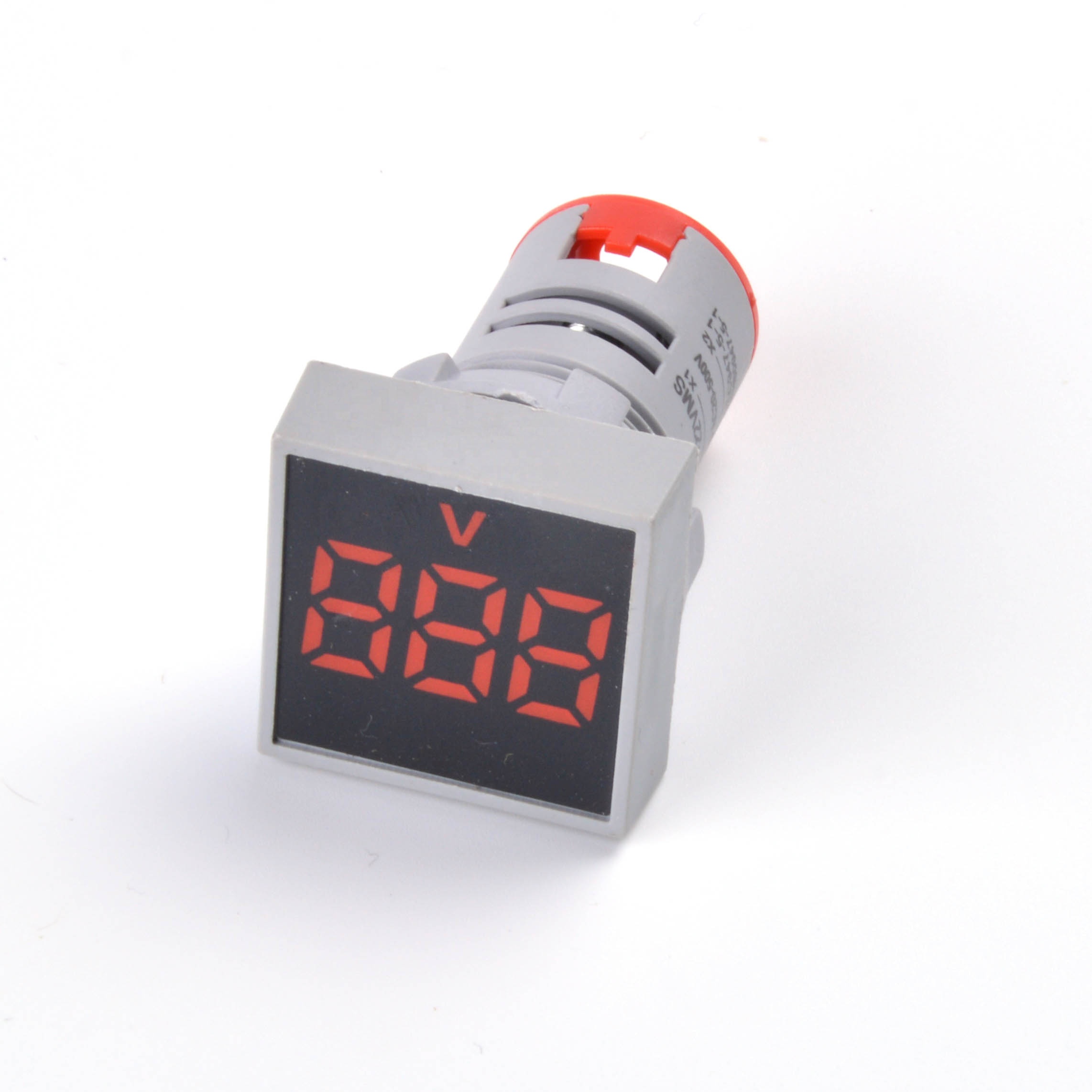 LED Voltmeter 22MM AC 20-500V Square Panel Digital Voltage Meter Indicator Light Digital Panel Indicator Voltmeter