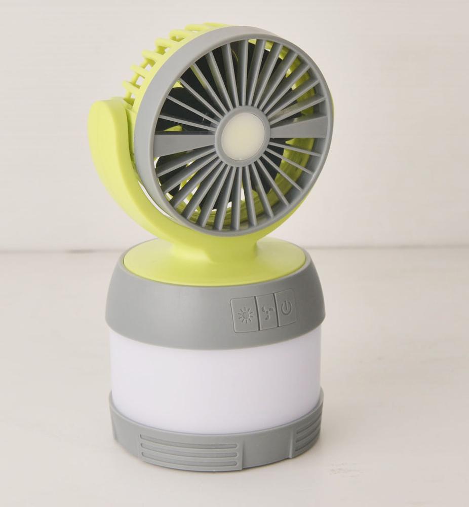 2018 New Hot Sale Electric Rechargeable Portable LED Fan Light with Power Bank