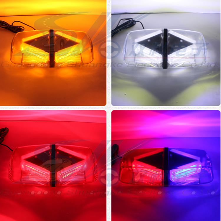 40W emergency vehicle red blue white amber led strobe rotary mini lightbar