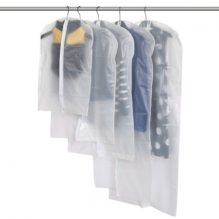 5PCS Dress Coat Clothes Garment Suit Cover Bags Eco Dust Proof Hanger Storage