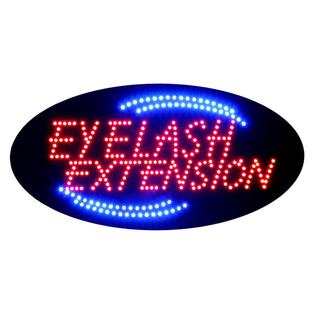 19*10Inches Oval Shaped Eyelash Extension LED Sign for Eyelash Extension Business Shop - Eyelash Extension Business Proposal