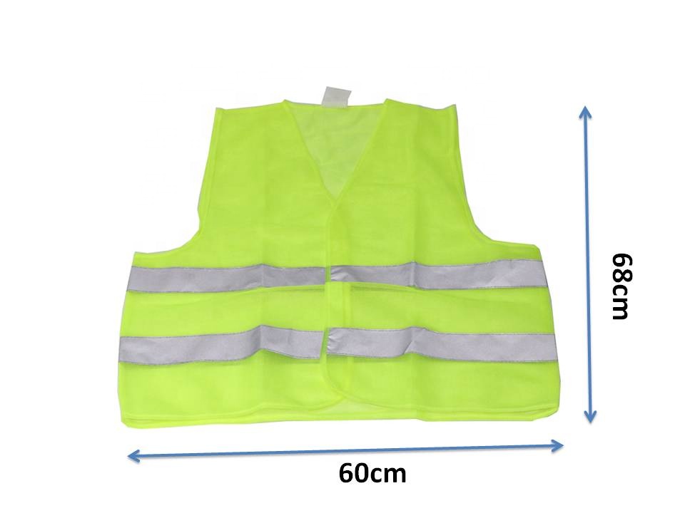 60x68cm security vest hi vis 60g green motorcycle vest with competitive price