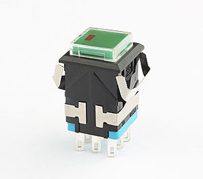 red green white light Selector Surface Illuminated Square Push Button Switch