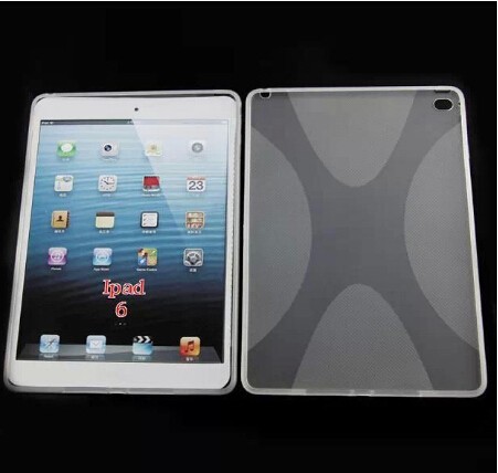 Hot Selling For iPad 6 Soft Gel X-Line TPU Tablet PC Case MIX Colors