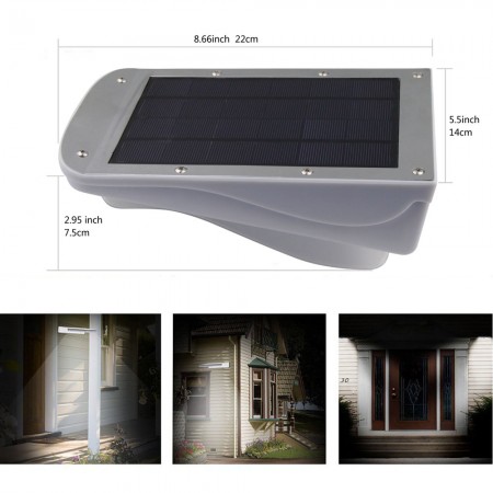 Aityvert Solar motion sensor light / Waterproof Solar Powered Light Motion Sensor Outdoor Garden Patio Path Wall Mount Gutter Fe