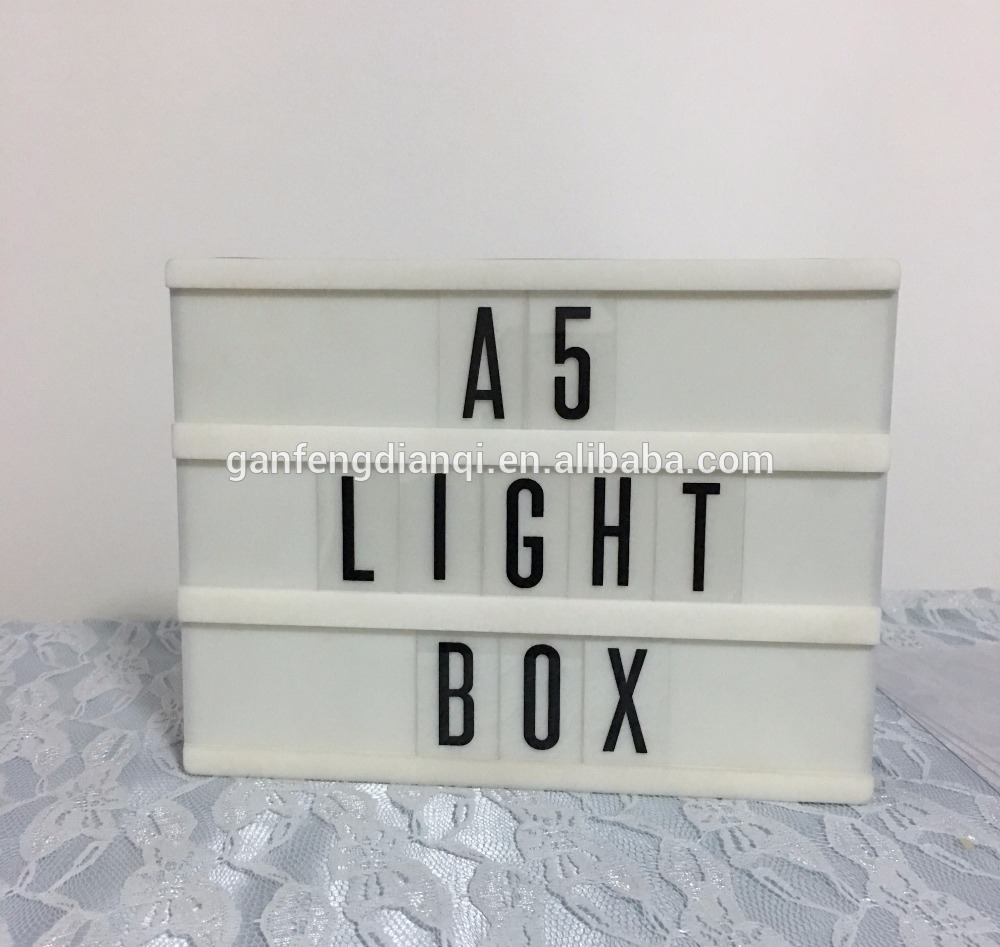 A5 light box with letters advertising light box cinematic led light box