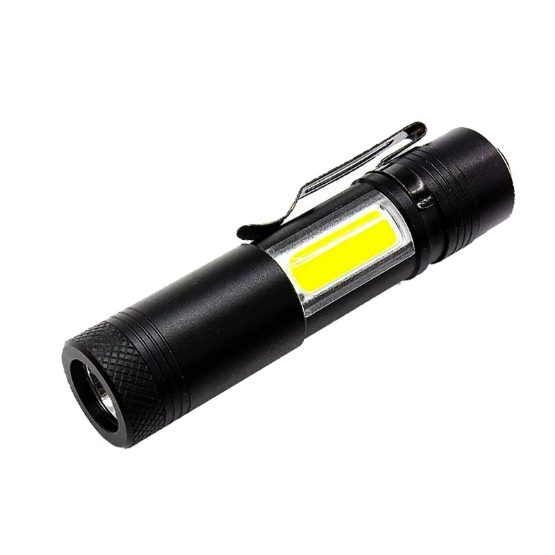 Promotion Aluminum 3W Dual Led Pocket COB Mini led Flashlight with Clip