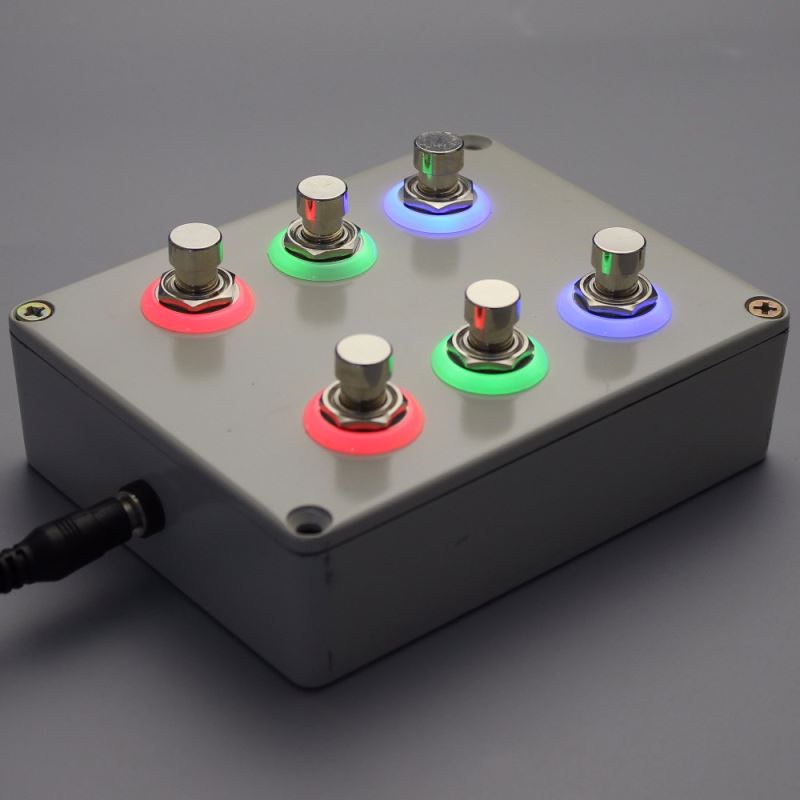 PBS-24-302N Double LED 3PDT Latching Foot Switch