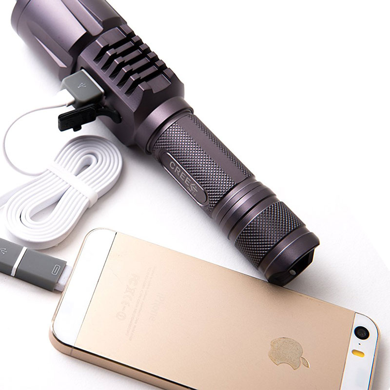 USB Charger Portable LED Light Torch High Power T6 Flashlight