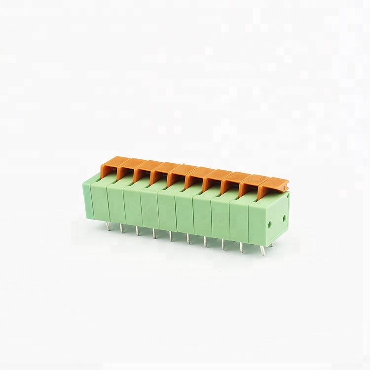 YX pcb spring terminal block 10 pin connector